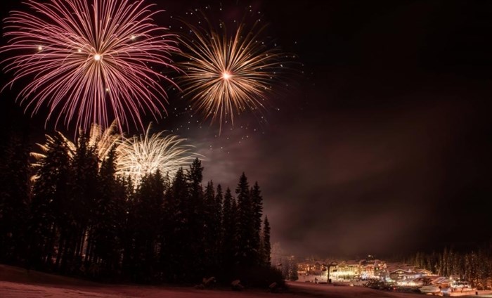 A firework display at 8 p.m., can be seen throughout the Sun Peaks Resort near Kamloops to ensure crowds don’t gather.