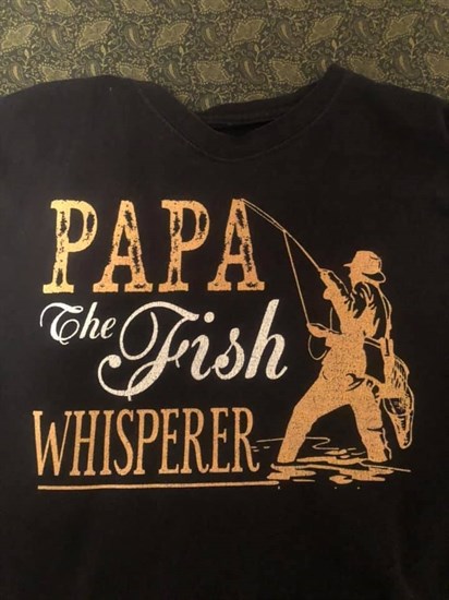 Murray Zelt's lucky shirt that he wears while fishing.