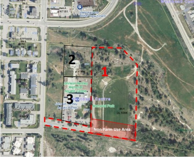 A map of where the proposed West Kelowna skatepark will be relocated.