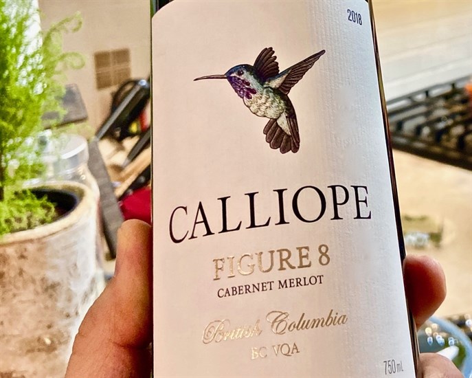 Calliope Figure 8 is a red blend created by the family behind the Burrowing Owl label.