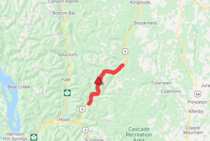 Poor driving conditions are being reported this afternoon between Hope and Merritt on the Coquihalla Highway. 