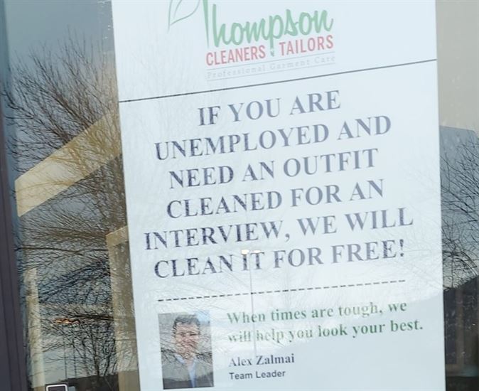 Armstrong Cleaners offers unemployed free job interview outfit cleaning