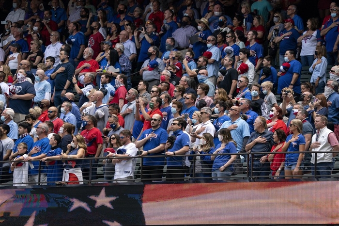 iN PHOTOS: Texas Rangers fill stands with fans, who accept 'calculated risk' | iNFOnews - Vimarsana News