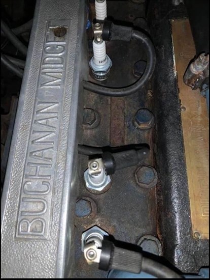 The classic boat is powered by an inboard Buchanan Midget engine.
