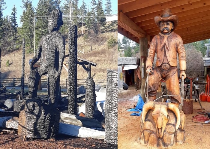 B.C. wood carver forced to rebuild after fire destroys workshop | iNFOnews | Thompson-Okanagan's News Source - Vimarsana News