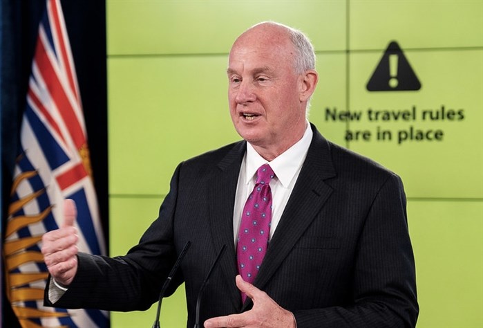 Minister of Public Safety and Solicitor General Mike Farnworth issues a new order using the extraordinary powers of the Emergency Program Act to prohibit non-essential travel between three regional zones in the province, using health authority boundaries, Friday, April 23, 2021.