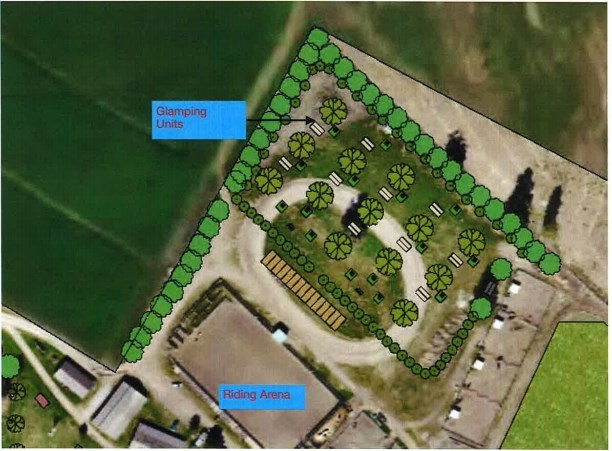 The proposed glamping site at the Historic O’Keefe Ranch.