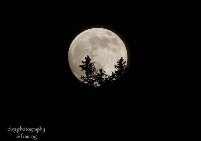 Kamloops resident Doug Giles got this great full moon shot last night.
