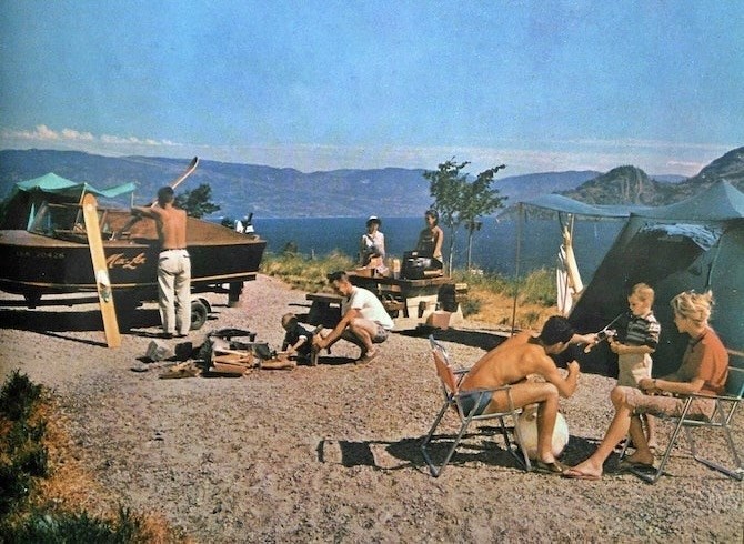 Simpler days at Okanagan Lake Provincial Park, circa early 1960s.
