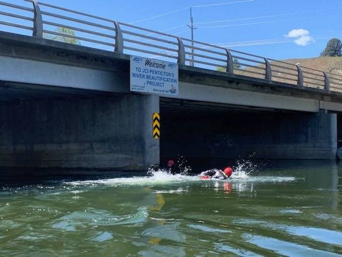 Penticton firefighters honed their swift-water rescue skills this week on the Penticton river channel.