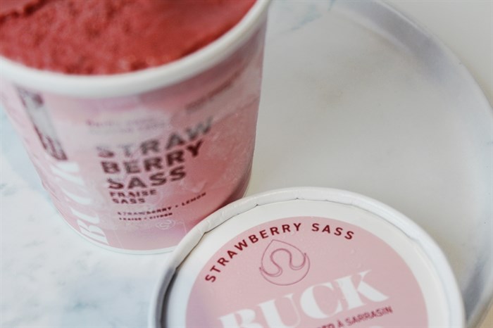 BUCK gelato strawberry ice cream