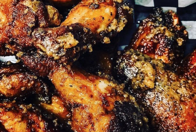 The chicken wings at Alchemy Brewing Company are winners of the best wings in town contest. They are smoked, rubbed and fried to a crisp.
