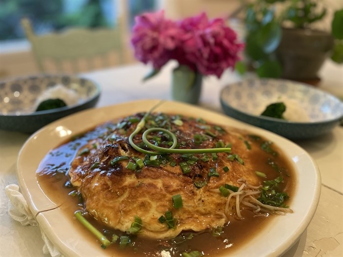 Mouthwatering Egg Foo Yung is also delicious the next day.