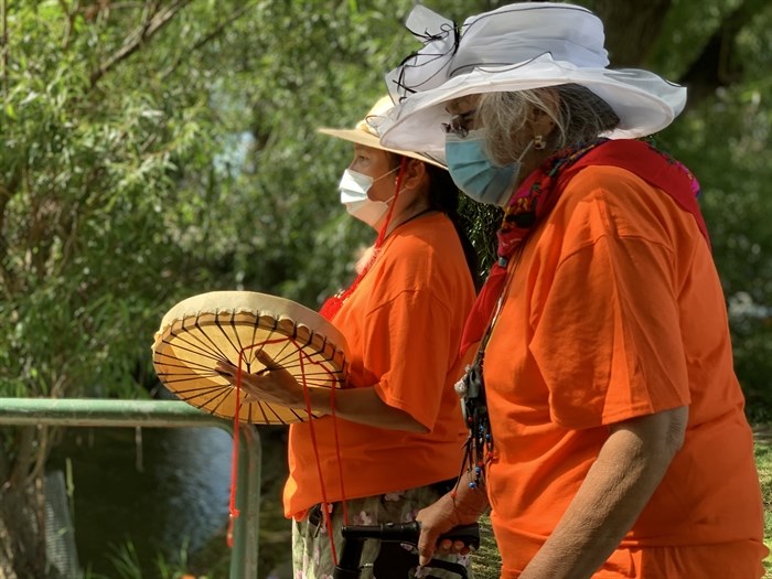 The Ki-Low-Na society held a healing walk, traditional food, drumming, and speeches from elders, residential school survivors, and local dignitaries.  