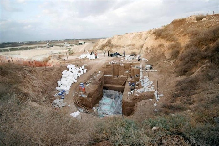 This undated photo provided by Yossi Zaidner in June 2021 shows the Nesher Ramla, Israel human ancestor excavation site. On Thursday, June 24, 2021, scientists reported that bones found in an Israeli quarry are from a branch of the human evolutionary tree and are 120,000 to 140,000 years old.