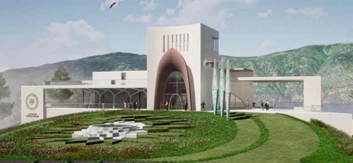 This is the proposed winery and observation tower at Azhadi Vineyards in Kelowna.