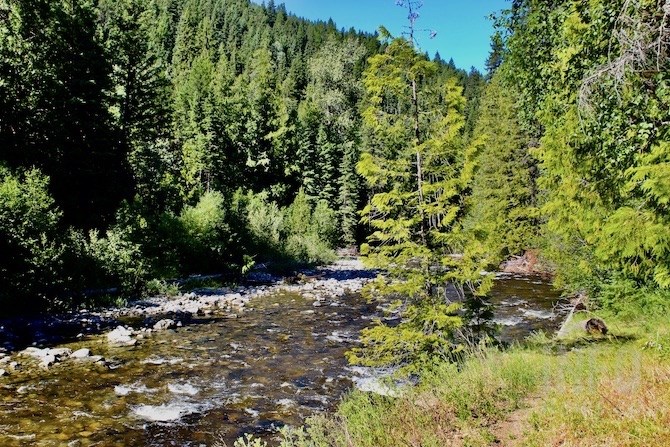 Mission Creek at the start to the High Rim Trail