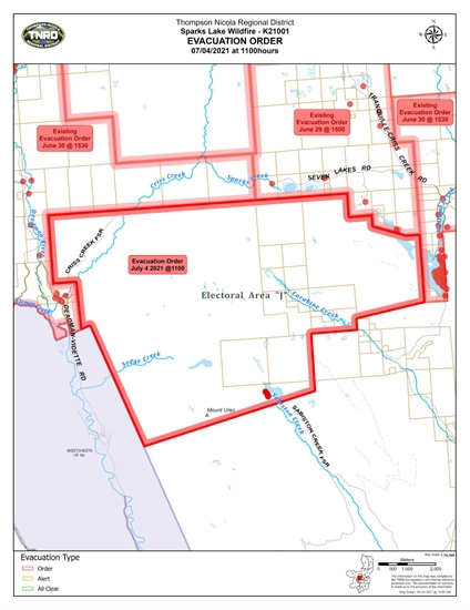 UPDATE: Sparks Lake Fire Grew To 36,300 Hectares, Evacuation Orders And ...