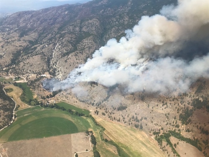 Update Fire Near Okanagan Falls Now Mapped At 500 Hectares Infonews Thompson Okanagans 2302