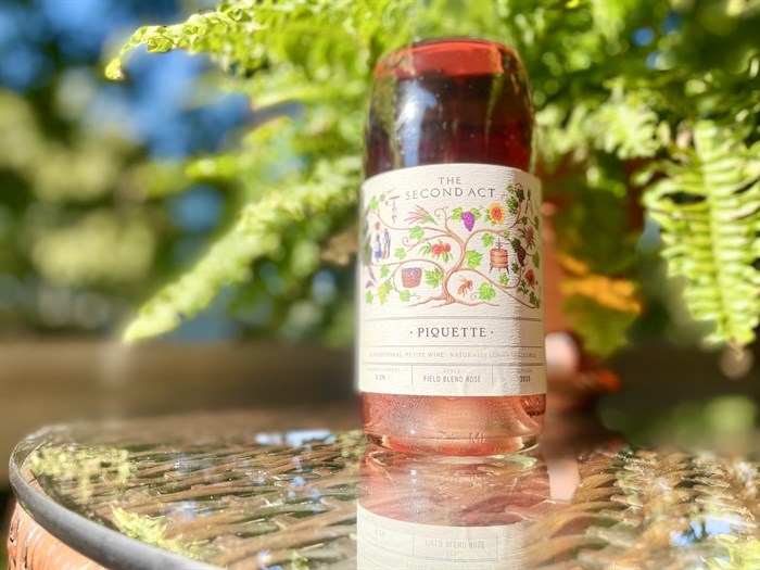 Pretty and pink- piquette is a low alcohol wine.