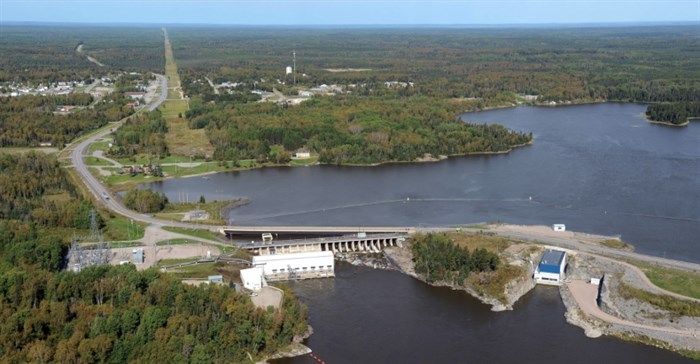 Ear Falls Generating Station, left, and the Lac Seul Generating Station, right.