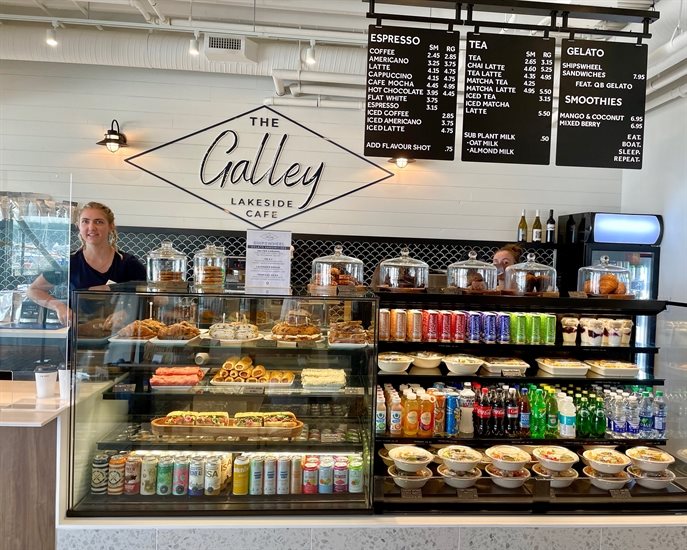 The menu at The Galley Lakeside Cafe has something for everyone and features local  ingredients and products.