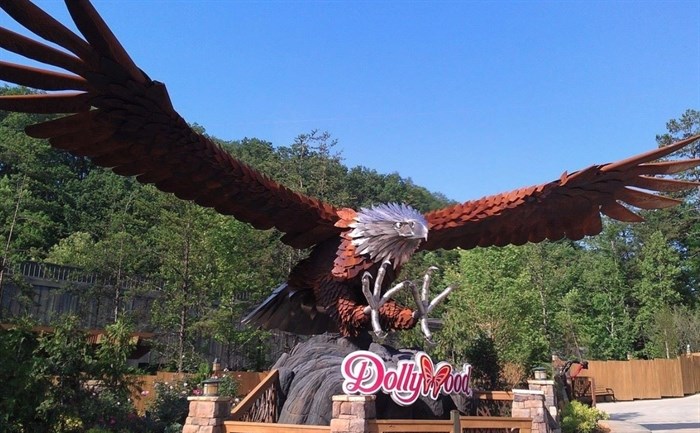 Kevin Stone created this eagle for Dolly Parton's Dollywood in 2011.
