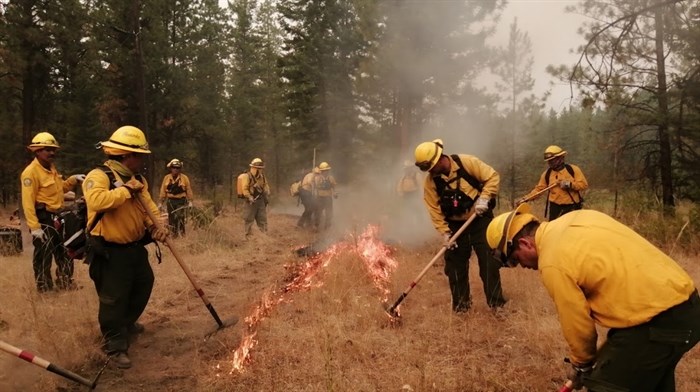 Firefighters from Mexico are assisting the B.C. Wildfire Service with battling the Nk'Mip Creek.
