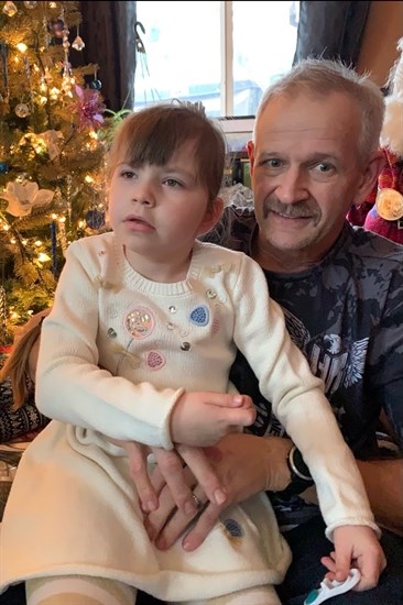 59-year-old Dean Brandt and his 8-year-old granddaughter Bella