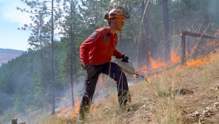 A controlled burn on the west side of Okanagan Lake was successful Monday, Aug. 30, 2021.
