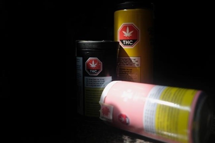 Cannabis companies and advocacy groups are pushing Health Canada to change regulations curtailing the sale of pot-infused beverages, while allowing customers to buy larger quantities of more potent products like vape cartridges and oils. Various cannabis drinks are seen in Toronto, Friday, Aug. 13, 2021.