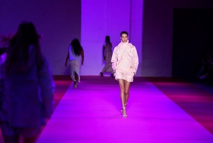 Gigi Hadid walks on the runway during the Brandon Maxwell New York