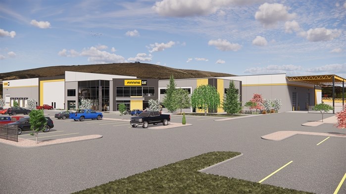 An artist's rendition of the new Finning location at 1357 Kootenay Way.