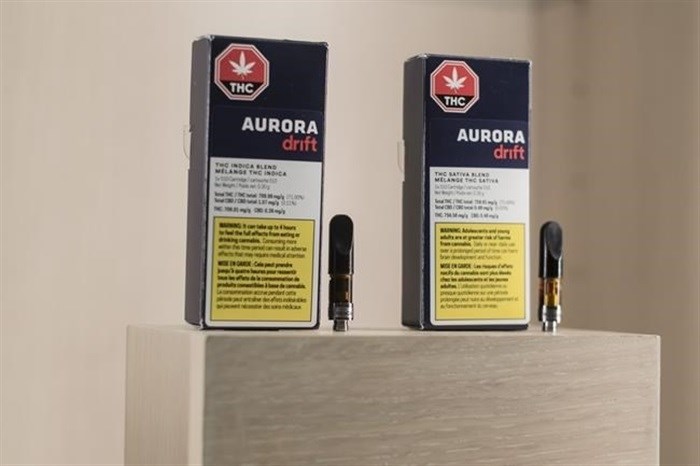 Threaded cartridges designed for vaping are photographed at the Ontario Cannabis Store in Toronto on January 3, 2020.
