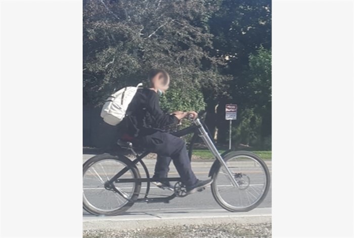 A man was photographed on a bicycle that Krystal Allen identified as being stolen from her mom. Within minutes of the image being shared to social media she confronted the man and retrieved the bike.