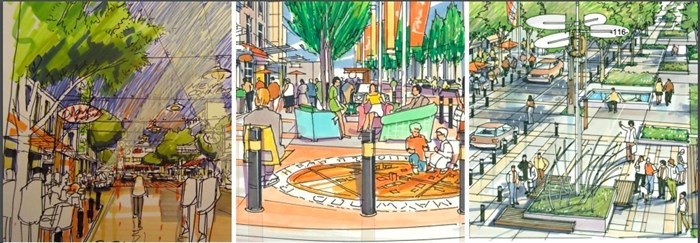 A drawing of the proposed Festival Boulevard from the North Gateway Development design.