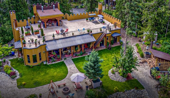 This castle on Sugar Lake Road in Lumby is currently listed for sale.