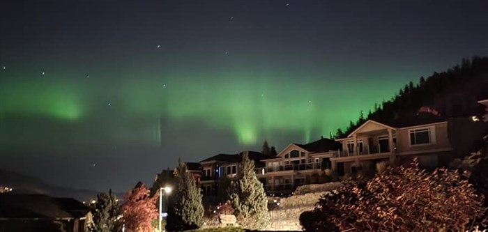 Facebook user Paul McIntyre captured photos of the aurora borealis last night, Oct. 11, in Kelowna.