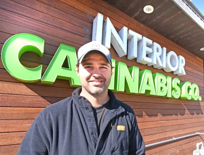 Owner Matt of the Interior Cannabis Company Inc. in front of his store at 8304 72nd Ave. in Osoyoos
