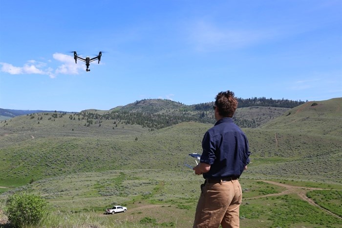 Hummingbird Drones is a company in Kamloops that uses drones and technology to locate hotspots on wildfires.
