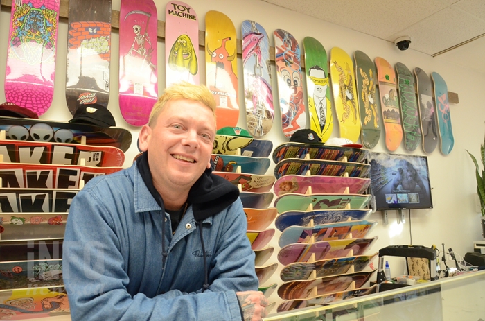 Bryce Wach moved his skate store back to main street.