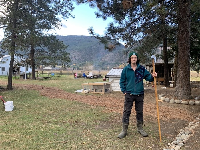 Liam Waller is studying and practicing permaculture with his partner, Rebecca, on a farm in McClure, near Kamloops.