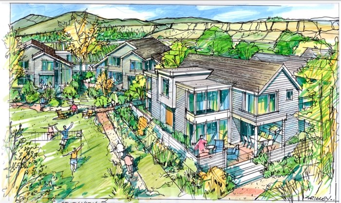 An artist's rendering of the 45-unit subdivision recently approved in Trout Creek.