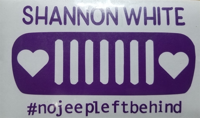Decals have been designed to raise awareness of missing Shannon White.