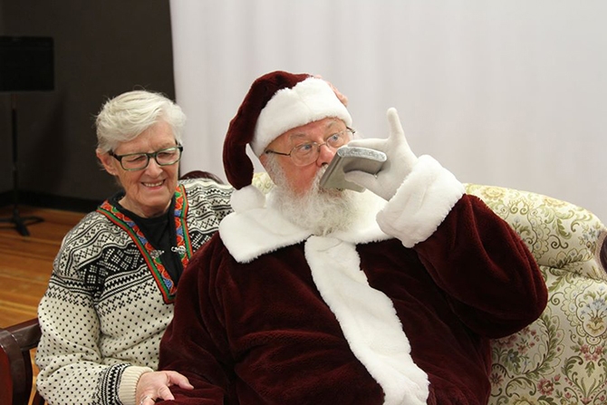 This was one of two photos that got Gary Haupt fired from his job as Santa at the mall in Penticton. 