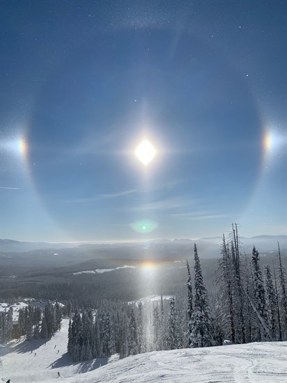 Individuals at the Big White Ski Resort captured the sun dogs on Wednesday. 