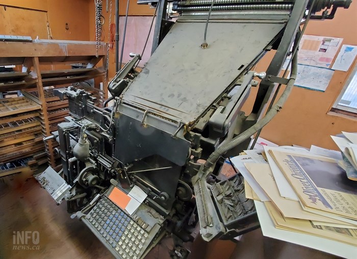One of the printing presses that belonged to Rob Somerville.