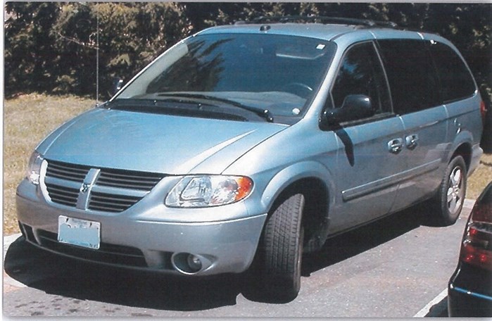 A stock image of the type of vehicle Caleb Gerbrandt is believed to be driving. His vehicle is a 2006 Grey Dodge Grand Caravan with B.C. license plate NE9 61N.
