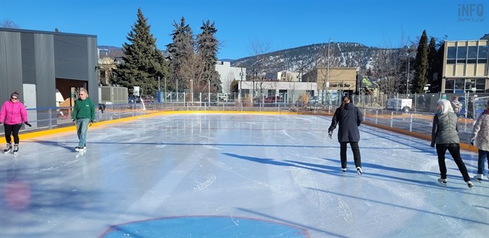 FILE PHOTO - Skaters are seen on the downtown outdoor rink in Penticton.