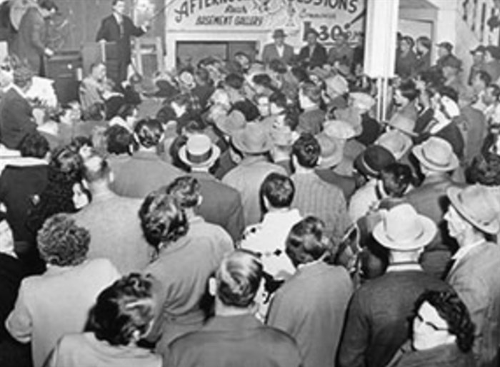 The Ritchie brother's first auction in Kelowna in 1958.